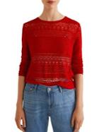 Mango Dasilva Openwork Jersey Sweater