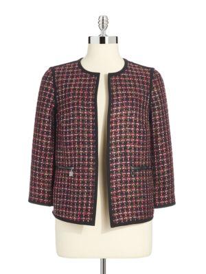 Anne Klein Flyaway Tweed Blazer