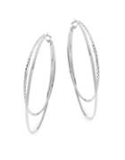 Design Lab Lord & Taylor Textured Double Hoop Earrings