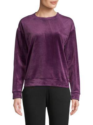 Marc New York Performance Long-sleeve Velvet Sweatshirt