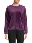 Marc New York Performance Long-sleeve Velvet Sweatshirt