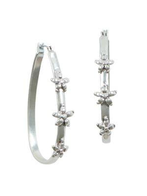Lucky Brand Cowgirl California Floral Openwork Hoop Earrings