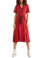 Mango Surplice A-line Wrap Dress