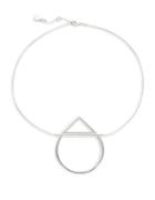 Trina Turk Silver Lining Open Geometric Pendant Necklace