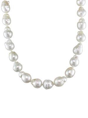 Sonatina 14k Yellow Gold & White Natural-shape South Sea Cultured Pearl Necklace