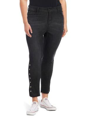 Seven7 Plus Skinny Grommet Ankle Jeans