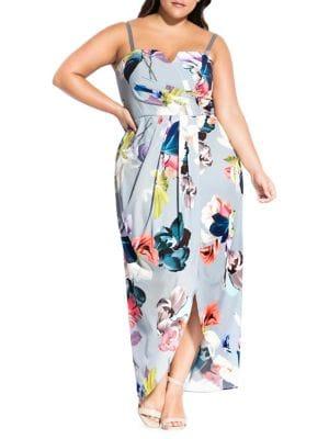 City Chic Plus Contempo Floral Maxi Dress