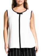 City Chic Plus Relaxed-fit Bow Top
