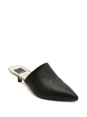 Dolce Vita Obie Kitten Heel Leather Mules