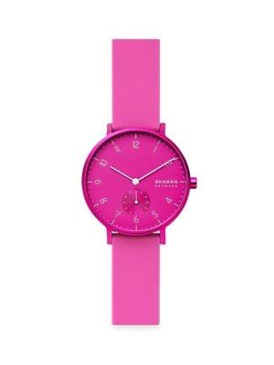 Skagen Aaren Kulor Pink Silicone 36mm Watch