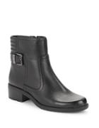 Anne Klein Lanette Leather Ankle Booties