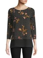 Ivanka Trump Georgette Floral Top