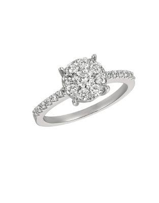 Morris & David 0.75 Tcw Diamond And 14k White Gold Ring