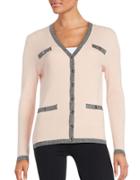 Karl Lagerfeld Paris Ribbed Button-front Cardigan
