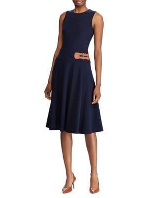 Lauren Ralph Lauren Double-buckle Jersey Dress