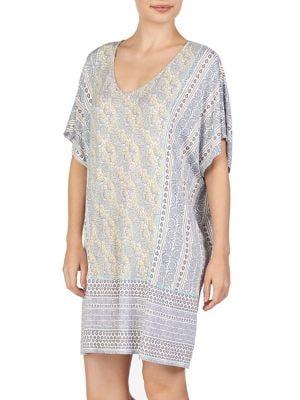 Ellen Tracy Pailsey Kimono Sleeve Caftan