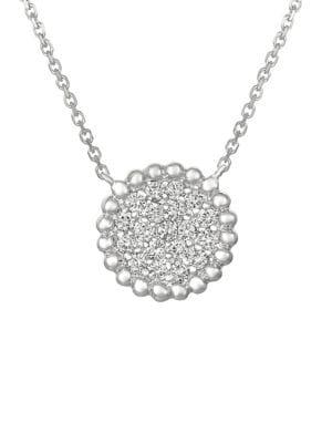Morris & David 14k White Gold & 0.5 Tcw Diamond Pendant Necklace