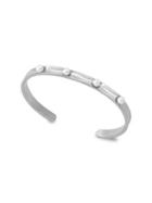 Majorica Circle White Round Faux Pearl & Stainless Steel Bangle