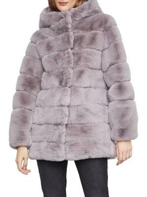 Bcbgmaxazria Felicia Faux Fur Hooded Jacket