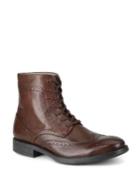 Marc New York Baycliff Leather Wing-tip Combat Boots