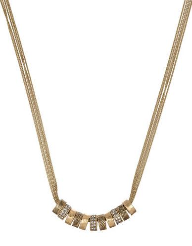 The Sak Pave Multi Ring Slider Necklace