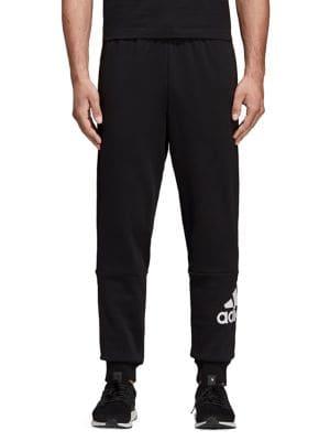 Adidas Logo Cotton Blend Jogger Pants