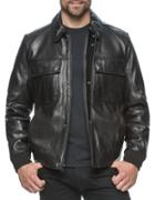 Marc New York Andover Leather Bomber Jacket