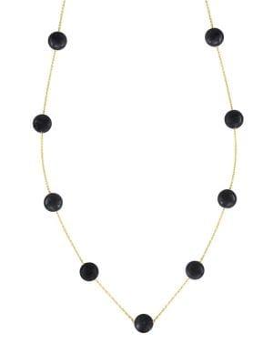 Effy 14k Yellow Gold & Onyx Necklace