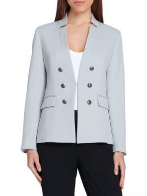 Tahari Arthur S. Levine Petite Starneck Military-button Jacket