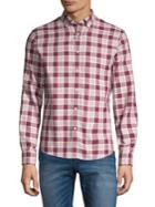 Black Brown Plaid Oxford Button-down Shirt