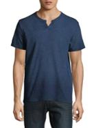 Lucky Brand Split Neck Cotton Tee