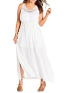City Chic Plus Crochet Maxi Dress