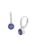 Lord & Taylor Rhodium-plated Sterling Silver & Crystal Drop Earrings