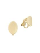 Laundry By Shelli Segal Oval Metal Clip-on Earrings