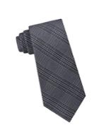Calvin Klein Graphite Plaid Tie