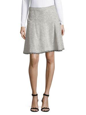 Ellen Tracy Petite Seamed Flare Skirt
