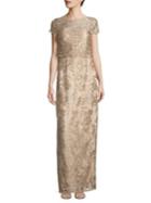 Adrianna Papell Pop Over Embroidered Dress