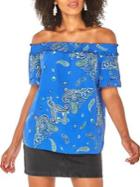 Dorothy Perkins Paisley Off-the-shoulder Top