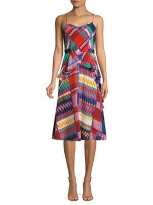 Diane Von Furstenberg Josie Print Silk A-line Dress