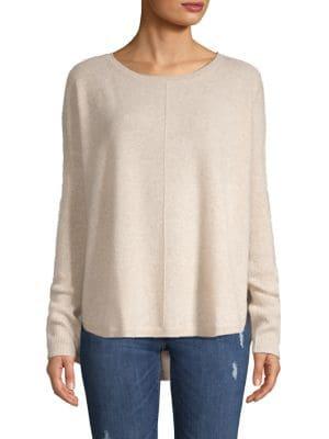 Lord & Taylor Petite Hi-lo Curved-hem Cashmere Sweater