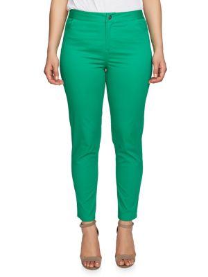 Chaus Washed Twill Straight-leg Pants