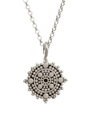 Dogeared Balance Mandala Sterling Silver Pendant Necklace