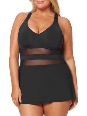 Bleu By Rod Beattie Plus Crisscross Tankini Top