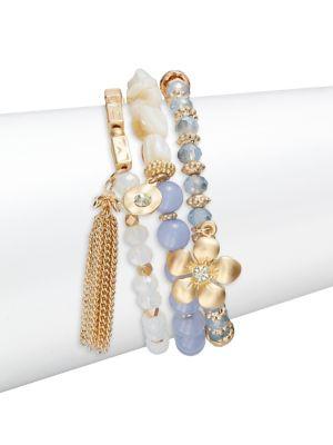 Design Lab Lord & Taylor Set Of Three Beaded Bracelets