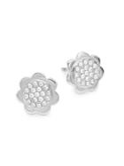 Kate Spade New York Sterling Silver & Crystal Scalloped Stud Earrings