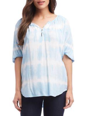 Karen Kane Button-up Peasant Top