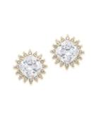 Carolee Clipped To Perfection Cushion Cut Clip Earrings