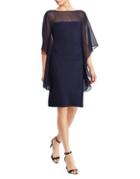 Lauren Ralph Lauren Jersey-georgette Flutter Dress