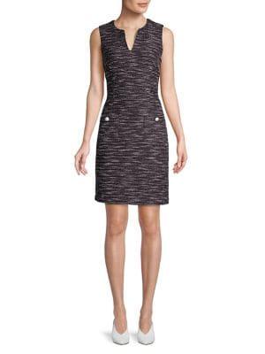 Karl Lagerfeld Paris Knit Sleeveless Sheath Dress