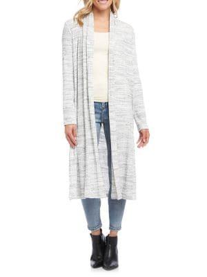 Karen Kane Brushed Rib Contrast Duster